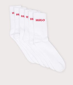 Six-Pack-of-Quarter-Length-Rib-Logo-CC-Socks-White-HUGO-EQVVS