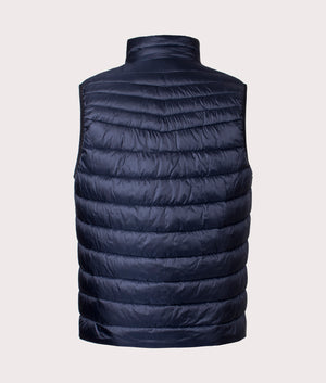 BOSS Slim Fit Odeno1 Gilet for Men in Dar Blue at EQVS. Back Shot