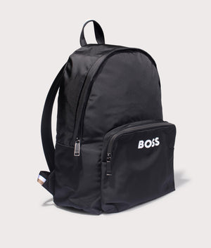 BOSS Catch 3.0 Backpack in Black. At EQVVS Menswear. Back angle shot