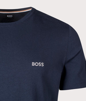 BOSS Mix & Match T-Shirt in Dark Blue for men at EQVVS Detail Shot