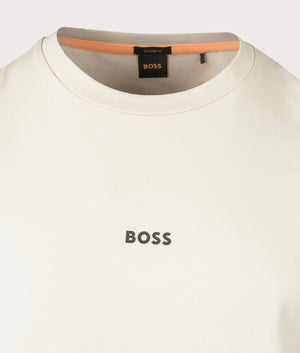 Relaxed Fit Tchup T-Shirt in Light Beige by BOSS, EQVVS, Logo image