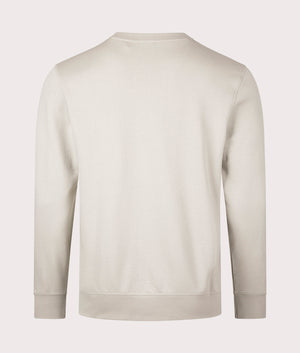 Westart Sweatshirt in Light Beige by BOSS. Shot at EQVVS. Reverse shot. 