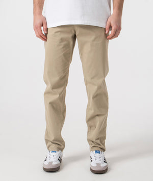 BOSS Tapered Fit Chinos in brown. Shot at EQVVS. Front shot. 