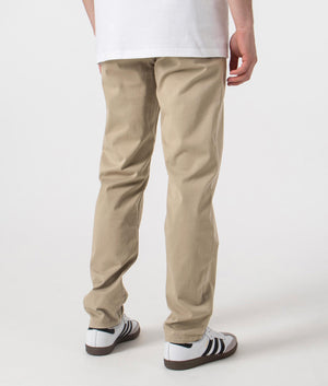 BOSS Tapered Fit Chinos in brown. Shot at EQVVS. Reverse shot. 