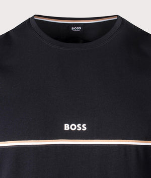 Lightweight Unique T-Shirt in Black by BOSS. EQVVS Detail Shot.