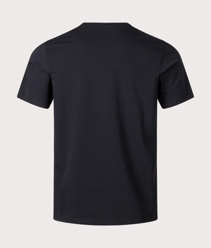 Lightweight Unique T-Shirt in Black by BOSS. EQVVS Back Angle Shot.