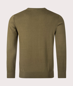 Kanovano Jumper in Open Green from BOSS. Back angle shot at EQVVS.