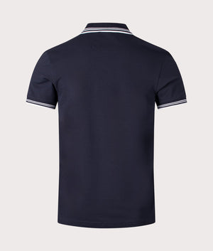 BOSS Slim Fit Paul Polo Shirt in Dark Blue for men at EQVVS Back Shot