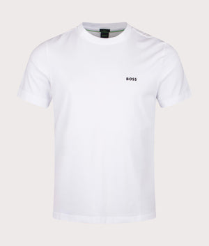 BOSS Crew Neck Tee T-Shirt in white for Men at EQVVS front shot