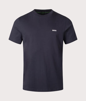 BOSS Crew Neck Tee T-Shirt in Dark Blue for Men at EQVVS front shot