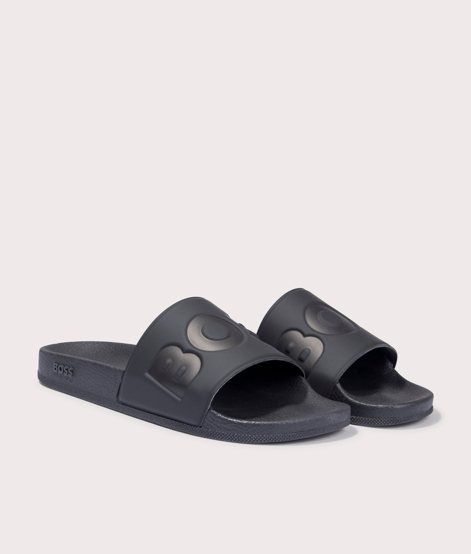 Black hugo boss sliders best sale