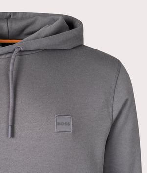 BOSS Dark Grey Wetalk Hoodie for men, 100% Cotton, at EQVVS detail Shot