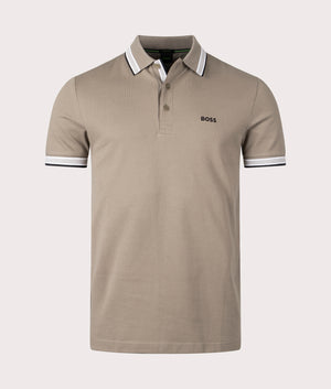 Paddy Polo Shirt in Light Pastel Green. EQVVS Front Angle Shot.