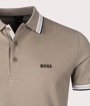 Paddy Polo Shirt in Light Pastel Green. EQVVS Detail Shot.