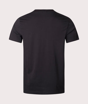 Tee T-Shirt in Black by Boss. EQVVS Back Angle Shot.