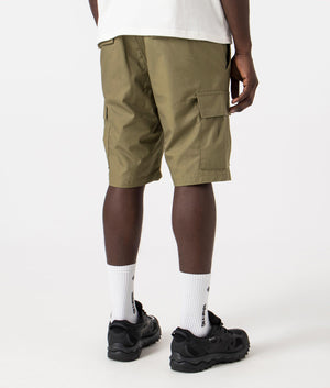 Giulio 242 Chino Shorts in Open Green by Hugo. EQVVS Back Angle Shot