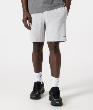 Lightweight Unique Shorts CW in Medium Grey by Boss. EQVVS Front Angle Shot.