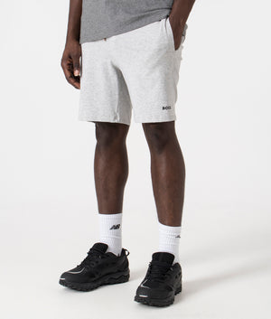 Lightweight Unique Shorts CW in Medium Grey by Boss. EQVVS Side Angle Shot.