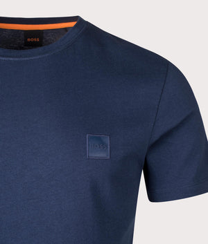 BOSS Tales T-Shirt in Open Blue for Men at EQVVS Detail Shot