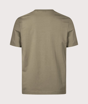 BOSS Relaxed Fit TChup T-Shirt in Open Green. Back angle shot at EQVVS.