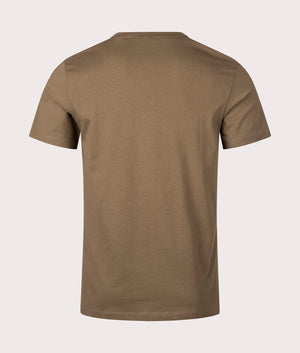 Tales T-Shirt in Open Brown by Boss. EQVVS Back Angle Shot.