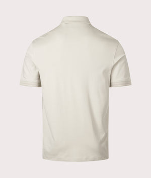 Pe Interlock Polo Shirt in Light Beige by BOSS. EQVVS Shot.