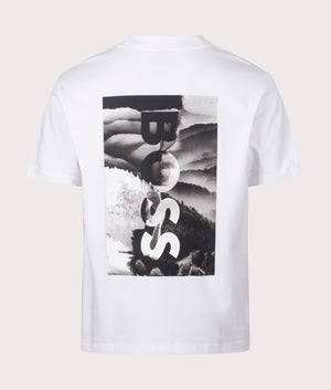 Oversized Te Geological T-Shirt in White by BOSS. EQVVS Shot. 