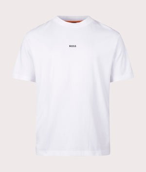 Oversized Te Geological T-Shirt in White by BOSS. EQVVS Shot.