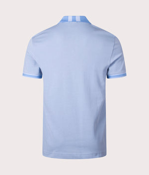 Paddy 8 Polo Shirt in Open Blue by BOSS. EQVVS Shot.