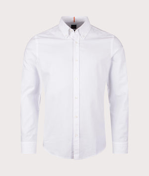 BOSS Rickert M Shirt in White for Men at EQVVS Front Shot