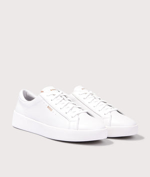 Belwar Tenn lt Trainers in White by BOSS. EQVVS Shot.