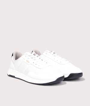 BOSS Titanium Runn nypu Trainers in White, for Men at EQVVS Angle Shot