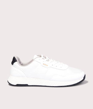 BOSS Titanium Runn nypu Trainers in White, for Men at EQVVS Side Shot