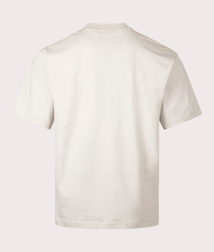 TeRelaxboss T-Shirt in Light Beige by BOSS. EQVVS Back Angle Shot.