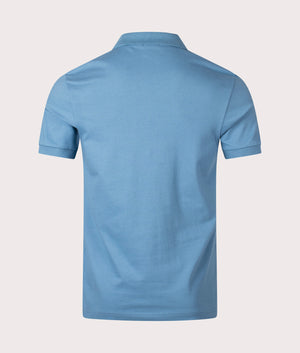 BOSS Slim Fit Passenger Polo Shirt in Open Blue for Men at EQVVS Back Shot