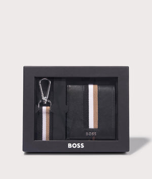 Boss GB Iconic Keyring & 4cc in black at EQVVS Menswear box Shot