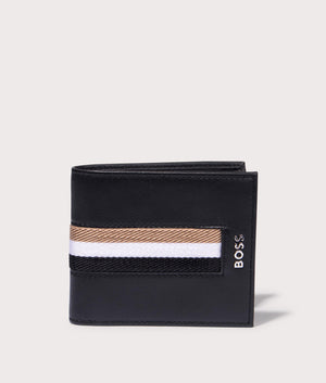 Boss GB Iconic Keyring & 4cc in black at EQVVS Menswear wallet Shot