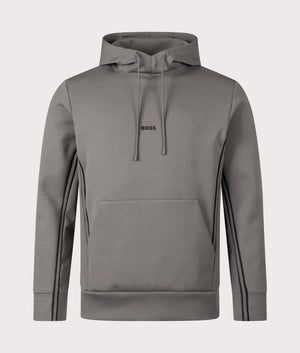 BOSS Soody 1 Hoodie in Light Pastel Grey for Men at EQVVS Front Shot