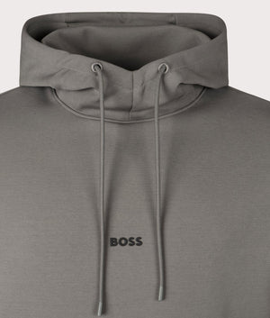 BOSS Soody 1 Hoodie in Light Pastel Grey for Men at EQVVS Detail Shot