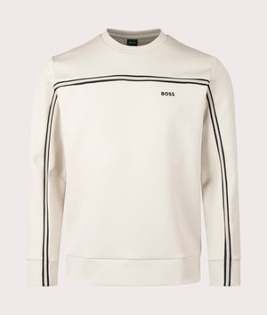 BOSS Salbo 1 Sweatshirt in Light Beige for Men at EQVVS Front Shot