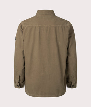 Open Green Lerato Overshirt BOSS. Shot at EQVVS. Reverse shot. 