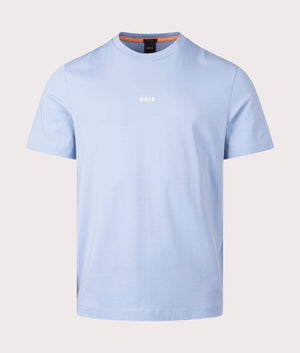 Relaxed Fit TChup T-Shirt in Open Blue by BOSS. EQVVS Front Angle Shot.
