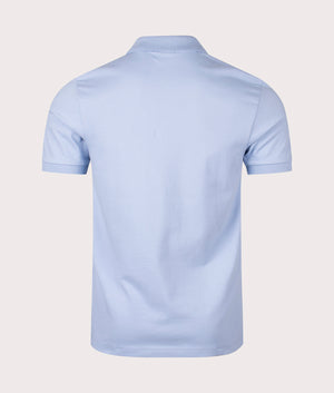 Slim Fit Passenger Polo Shirt in Open Blue by BOSS. EQVVS Shot.