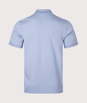 Pe Interlock Polo Shirt in Open Blue by BOSS. EQVVS Shot.