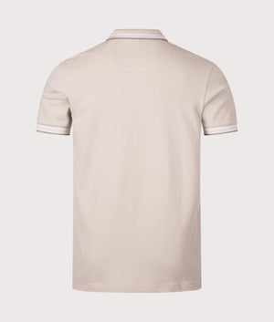 Paddy Polo Shirt in Light Beige by BOSS. EQVVS Shot.