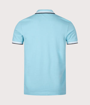 Paddy Polo Shirt in Turquoise Aqua by BOSS. EQVVS Shot.