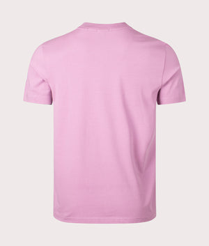 Crew Neck Tee T-Shirt in Light Pastel Purple by BOSS. EQVVS Back Angle Shot.