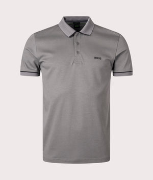 Paule Polo Shirt in Dark Beige by BOSS. EQVVS Shot. 