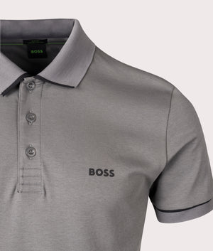 Paule Polo Shirt in Dark Beige by BOSS. EQVVS Shot.