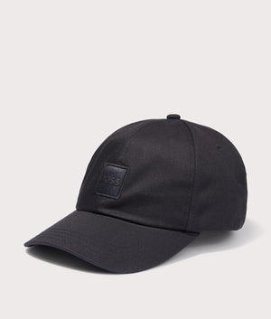 BOSS Derrel PL Cap in Black for Men at EQVVS, Angle Shot